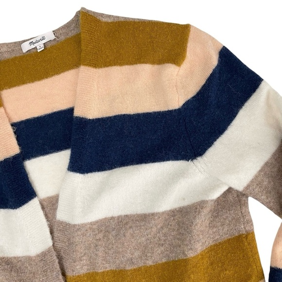 Madewell Kent Stripe Open Cardigan Sweater Bengali Indigo Small - Picture 8 of 14